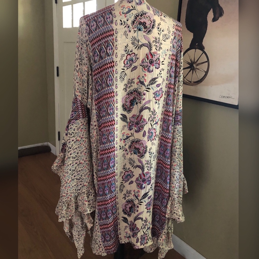🔥2 X HP🔥<LAST>Boho Wide Sleeve Kimono Duster - Picture 6 of 8